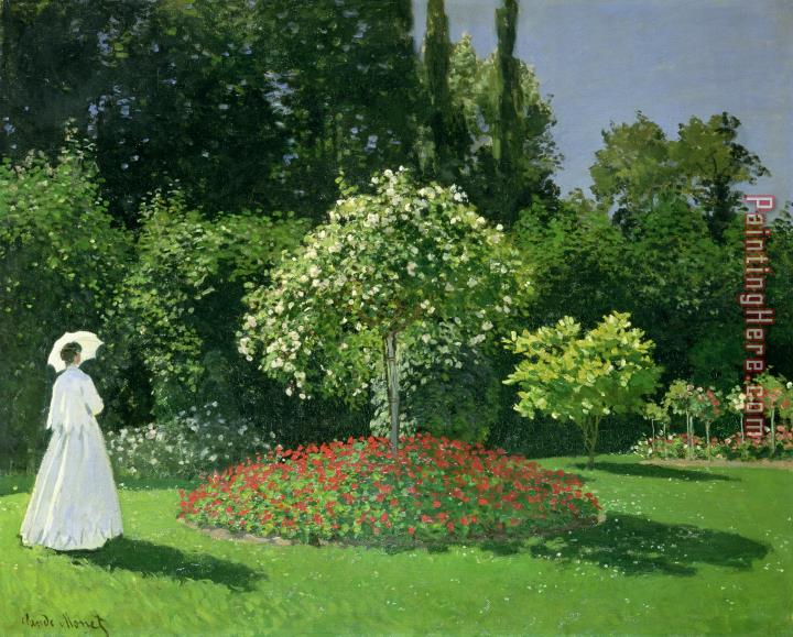 Claude Monet Jeanne Marie Lecadre in the Garden